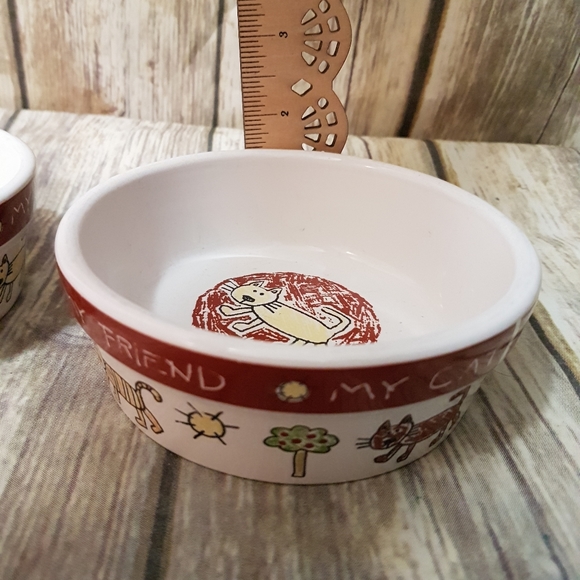 Set of 2 Cat Bowl Color Me Happy - Picture 5 of 5